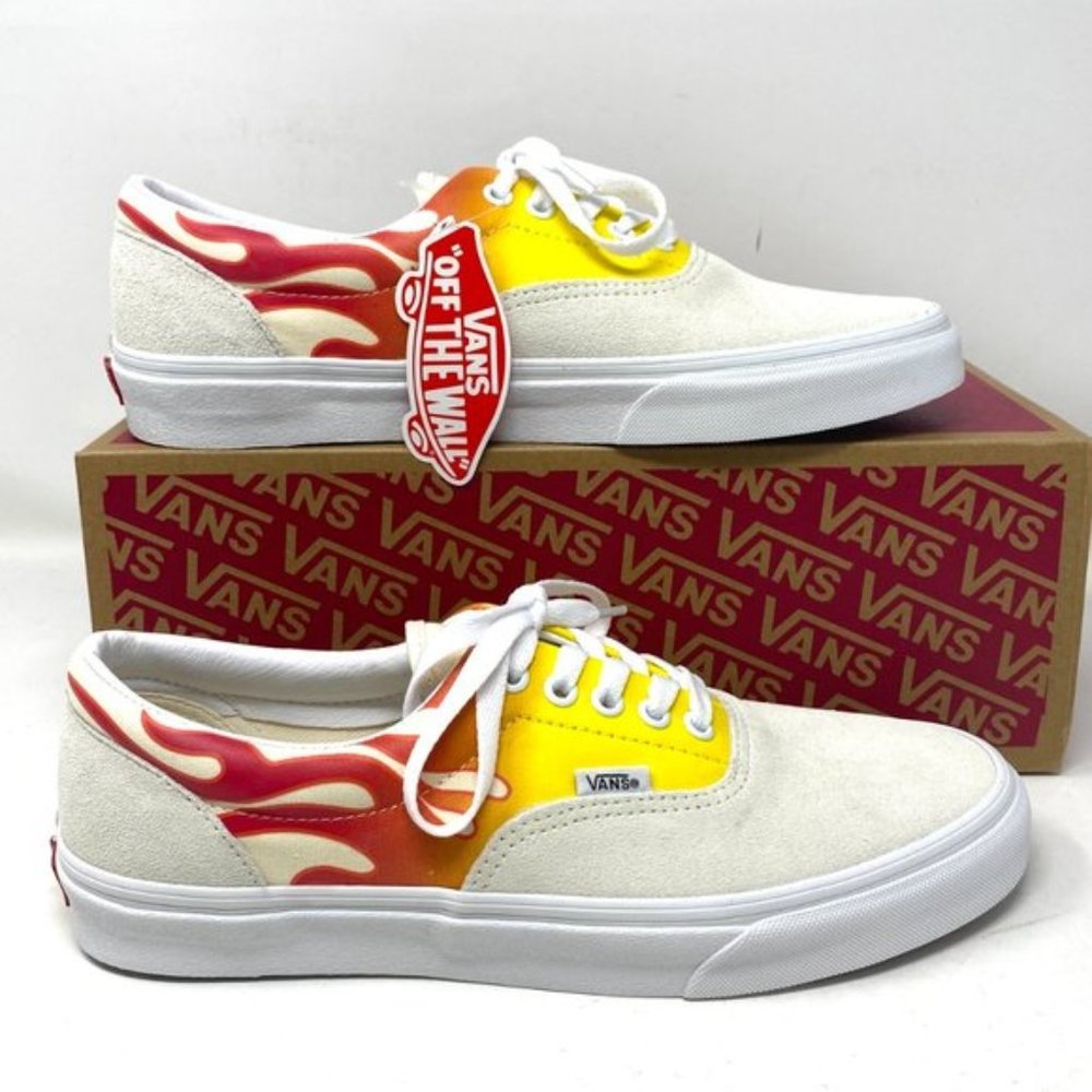 💖MEGA SALE💖VANS Era Flame White Off Suede Canvas Men's Sneakers VN0A4BV4223